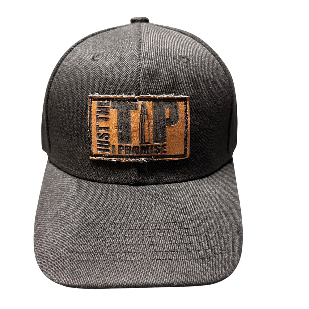 Mens Just The Tip I Promise Bullet Patch Baseball Cap Black Adjustable Hat